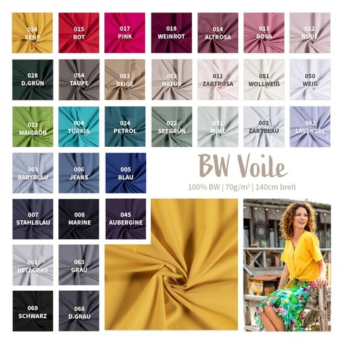 Voile meterware - bw,