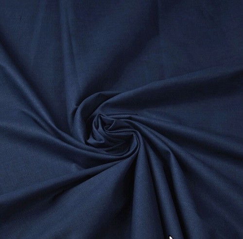 Baumwollstoff uni dunkel blau - baumwollstoff,