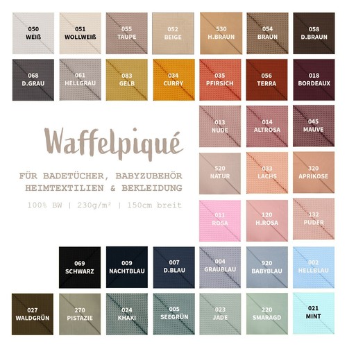 Waffelpiqué meterware uni - meterware,