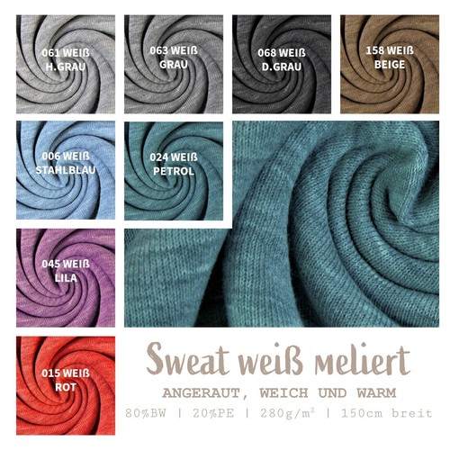 Wintersweat meterware weiß - wintersweat,